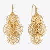 Liz Claiborne Womens Hypoallergenic Chandelier Earrings In Gold