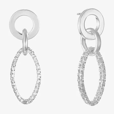 Liz Claiborne Womens Hypoallergenic Drop Earrings In Silver