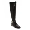 Liz Claiborne Womens Jepson Stacked Heel Over The Knee Boots In Black