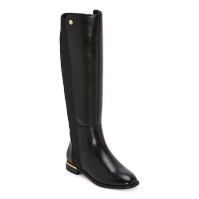 Liz Claiborne Womens Julias Flat Heel Riding Boots In Black