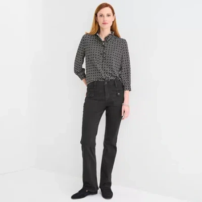 Liz Claiborne Womens Mid Rise Bootcut Jean In Black