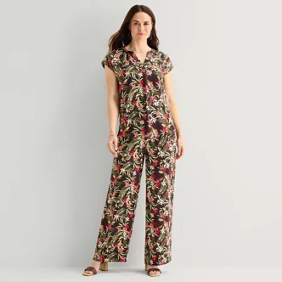 Liz Claiborne Womens Mid Rise Pull-on Pant In Brown