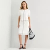 Liz Claiborne Womens Mid Rise Sweater A-line Skirt In White