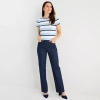 Liz Claiborne Womens Mid Rise Trouser In Blue