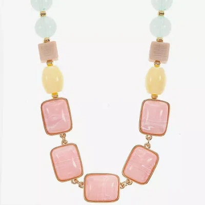 Liz Claiborne Womens Multi Color 17 Inch Collar Necklace