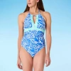 Liz Claiborne Womens One Piece Swimsuit In Purple