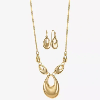 Liz Claiborne Womens Oval 2-pc. Jewelry Set In Gold