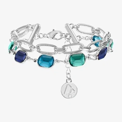 Liz Claiborne Womens Oval Strand Bracelets In Silver