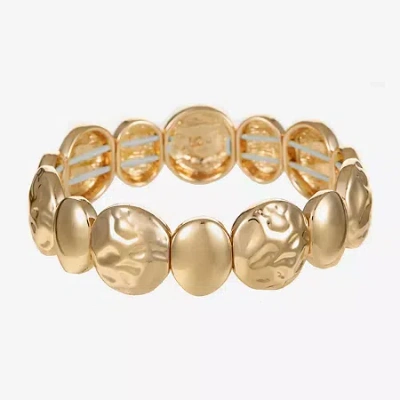 Liz Claiborne Womens Oval Stretch Bracelet In Gold