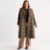 Liz Claiborne Womens Plus Heavyweight Car Coat In Multi