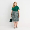 Liz Claiborne Womens Plus Mid Rise Midi A-line Skirt In Green