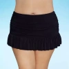 Liz Claiborne Womens Plus Swim Skirt In Black