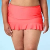 Liz Claiborne Womens Plus Swim Skirt In Orange