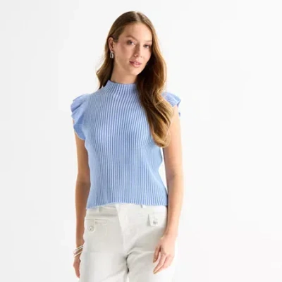 Liz Claiborne Womens Pullover Sweater In Blue