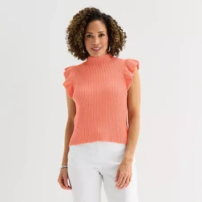 Liz Claiborne Womens Pullover Sweater In Pink