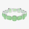 Liz Claiborne Womens Rectangular Stretch Bracelet In Green