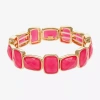 Liz Claiborne Womens Rectangular Stretch Bracelet In Pink