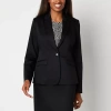 Liz Claiborne Womens Regular Fit Blazer In Black