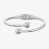 Liz Claiborne Womens Round Bangle Bracelet In Silver