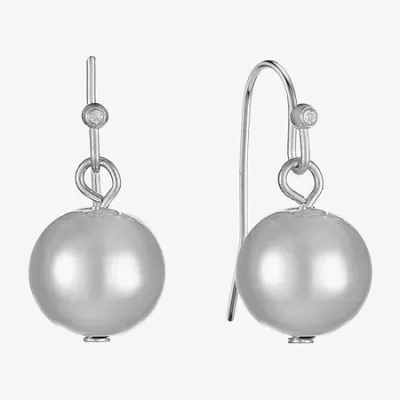 Liz Claiborne Womens Round Drop Earrings In Silver