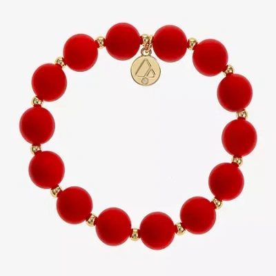 Liz Claiborne Womens Round Stretch Bracelet In Red