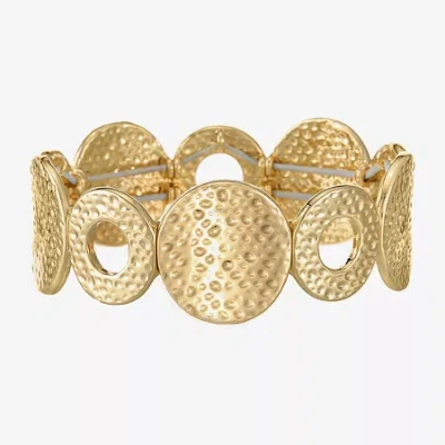 Liz Claiborne Womens Round Stretch Bracelet In Gold