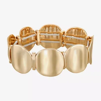 Liz Claiborne Womens Round Stretch Bracelet In Gold