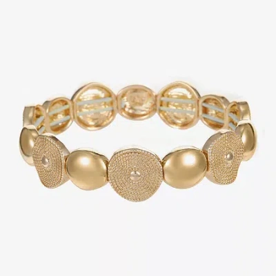 Liz Claiborne Womens Round Stretch Bracelet In Gold