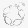 Liz Claiborne Womens Solid Link Bracelet In Silver