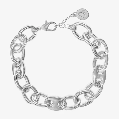 Liz Claiborne Womens Solid Link Bracelet In White