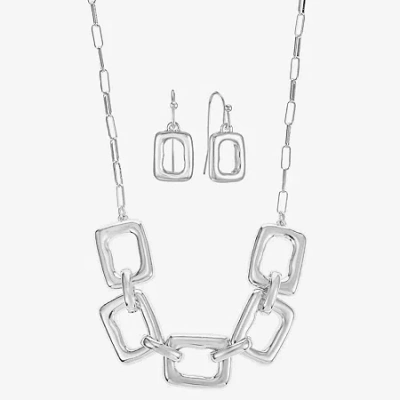 Liz Claiborne Womens Square 2-pc. Jewelry Set In Metallic