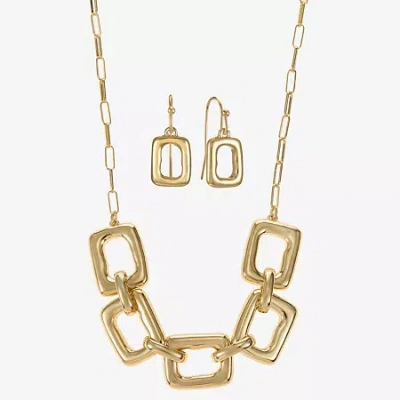 Liz Claiborne Womens Square 2-pc. Jewelry Set In Gold