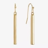 Liz Claiborne Womens Square Drop Earrings In Gold