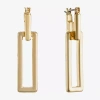 Liz Claiborne Womens Square Hypoallergenic Drop Earrings In Yellow