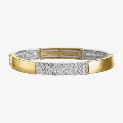Liz Claiborne Womens Square Stretch Bracelet In Gold
