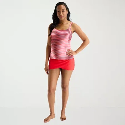 Liz Claiborne Womens Swim Skirt In Red