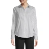 Liz Claiborne Womens Tall Cuffed Long Sleeve Regular Fit Wrinkle Free Button-down Shirt In White