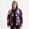 Liz Claiborne Womens Tall Lightweight Quilted Jacket In Pink