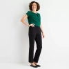 Liz Claiborne Womens Tall Straight Pull-on Pant In Black