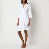 Liz Claiborne Womens Waffle 3/4 Sleeve Knee Length Robe In White