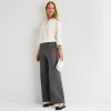 Liz Claiborne Womens Wide Leg Mid Rise Pull-on Pant In Gray
