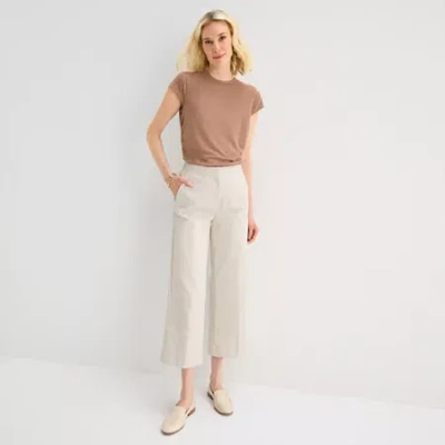 Liz Claiborne Womens Wide Leg Mid Rise Pull-on Pant In Multi