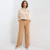 Liz Claiborne Womens Wide Leg Mid Rise Trouser In Brown