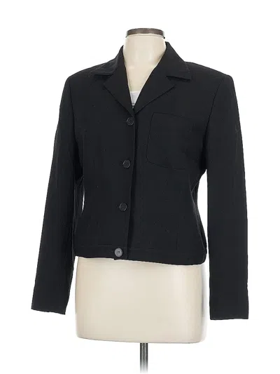 Pre-owned Liz Claiborne Wool Blazer Jacket In Black