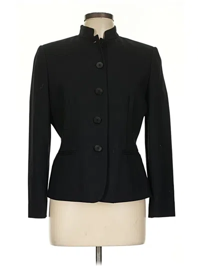 Pre-owned Liz Claiborne Wool Blazer Jacket In Black