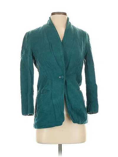 Pre-owned Liz Claiborne Wool Blazer Jacket In Blue