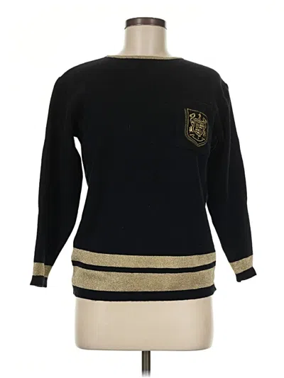 Pre-owned Liz Claiborne Wool Pullover Sweater In Black