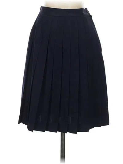 Pre-owned Liz Claiborne Wool Skirt In Blue