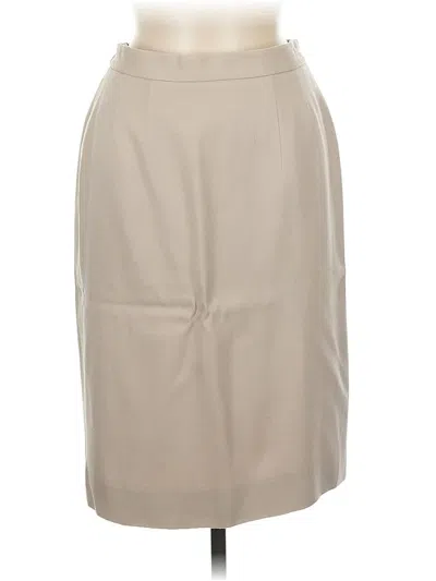 Pre-owned Liz Claiborne Wool Skirt In Brown