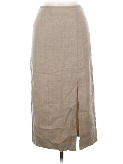 Pre-owned Liz Claiborne Wool Skirt In Tan